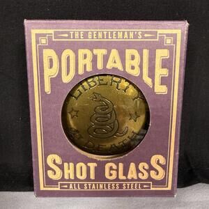 Trixie & Milo Gentleman’s Portable Collapsible Shot Glass "Liberty or Death"